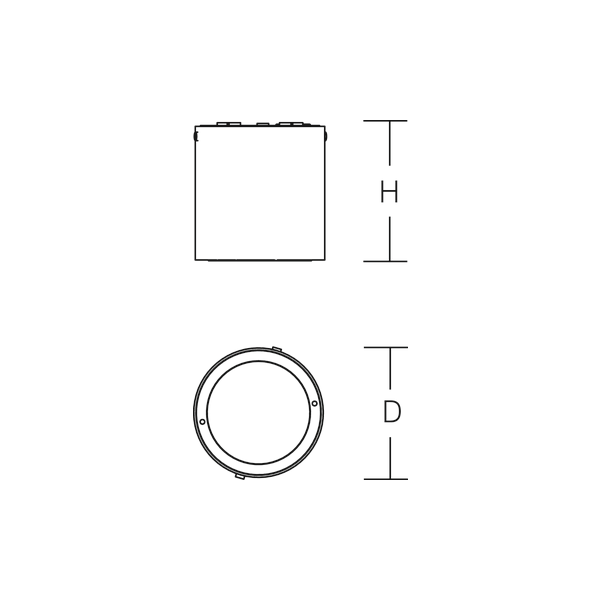 HB 110, 9 W, 570 lm, 830, anthracite, on/off Surface mounted downlight image 3