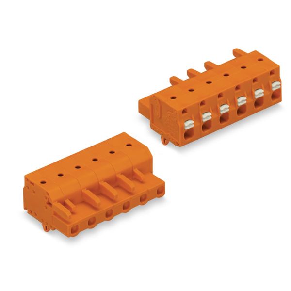 1-conductor female connector push-button Push-in CAGE CLAMP® orange image 4