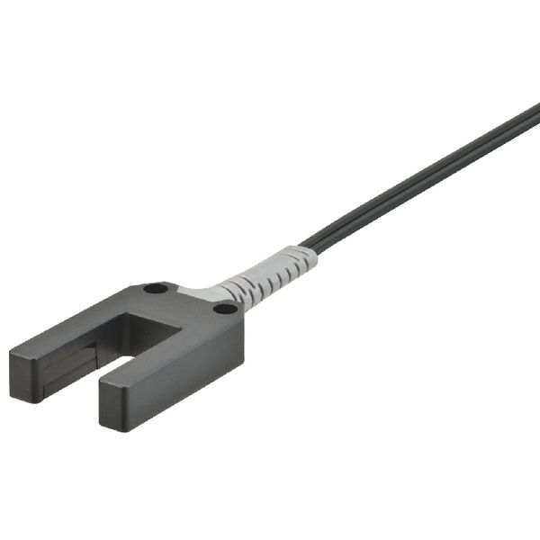 Fiber optic sensor head, through-beam, 10mm slot type, 10 mm area dete image 1