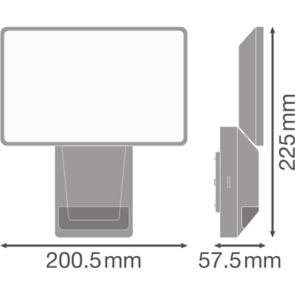 ENDURA® PRO FLOOD SENSOR 27W 4000K IP55 Dark Gray image 9