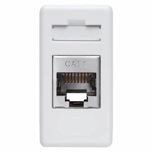 RJ45 CONNECTOR - 4 PAIR - CATEGORY 6 - FTP - TOOLLESS - 1 MODULE - SYSTEM WHITE image 2