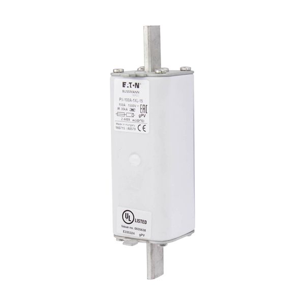 Fuse-link, high speed, 100 A, DC 1500 V, 1XL, 51 x 189 mm, gPV, IEC, UL, with indicator image 7