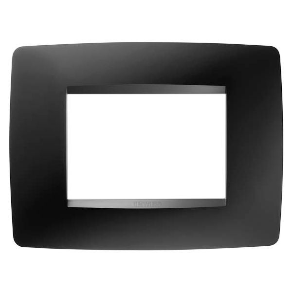 ONE PLATE - IN PAINTED TECHNOPOLYMER - 3 MODULES - SATIN BLACK - CHORUSMART image 2
