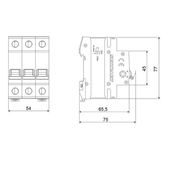 Main Load-Break Switch (Isolator) 32A, 3-pole image 7