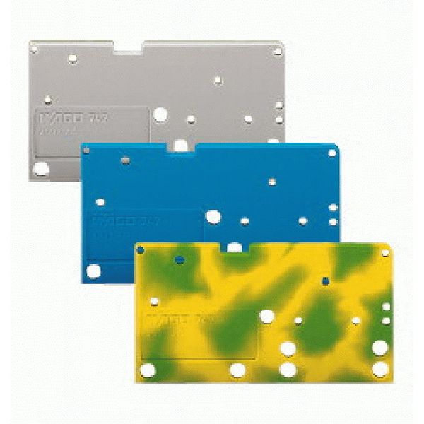 End plate snap-fit type 1.5 mm thick green-yellow image 2