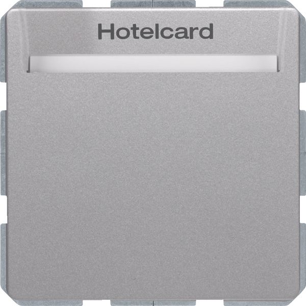 Relay switch w. centre plate f. hotel card Q.1/Q.3 alu velvety. lacque image 1