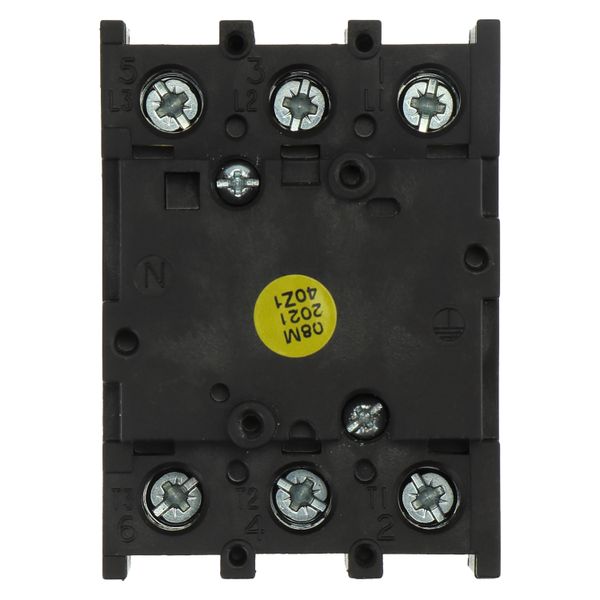 On-Off switch, P1, 40 A, flush mounting, 3 pole, with black thumb grip and front plate image 22