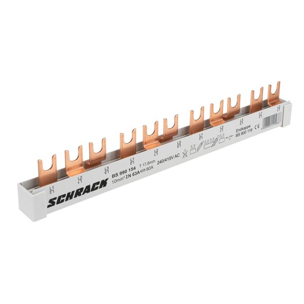 Busbar, 1x RCCB 4-pole, 8x MCB 1-pole, 11 MW, 10 mmý image 5