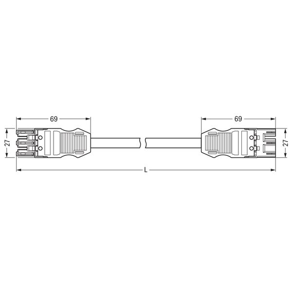 pre-assembled interconnecting cable B2ca Socket/plug brown image 7