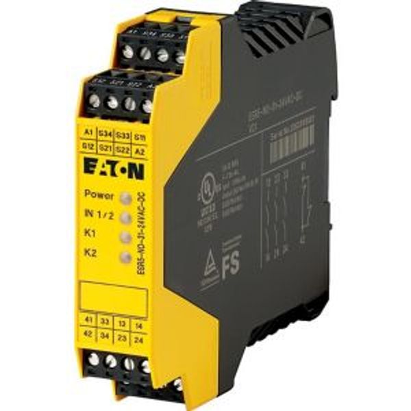 Safety relay emergency stop/protective door, 24VDC/AC, 3 enabling paths image 5