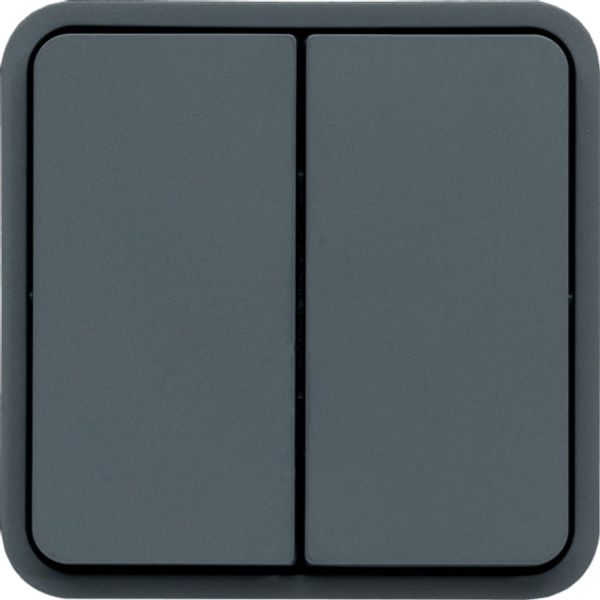 CUBYKO BUTTON DOUBLE ASSEMBLY/NO IP55 GRAY image 1