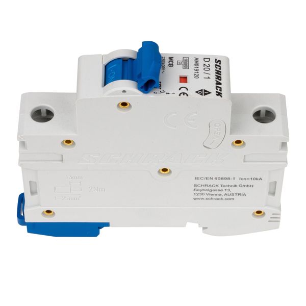 Miniature Circuit Breaker (MCB) AMPARO 10kA, D 20A, 1-pole image 6