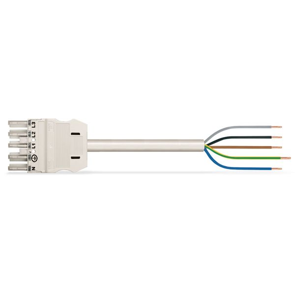 pre-assembled connecting cable;Eca;Socket/open-ended;white image 3