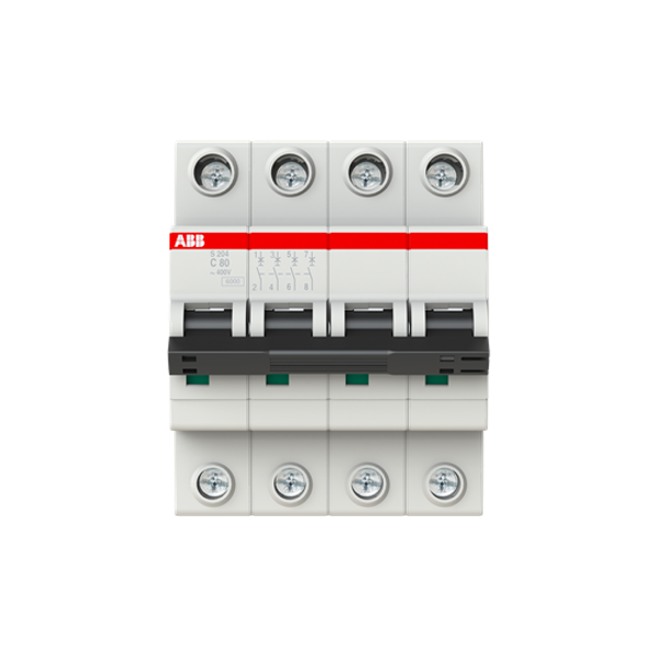 S204-C80 Miniature Circuit Breaker - 4P - C - 80 A image 5