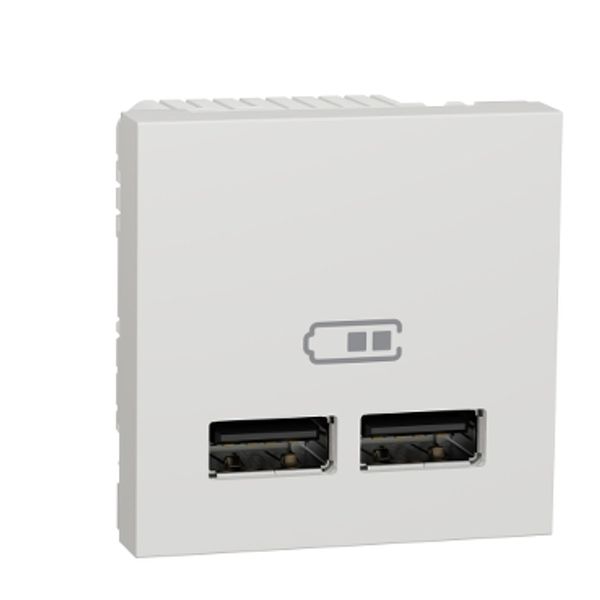 UNICA USB LADER 2X1A WIT RAL9010 image 3