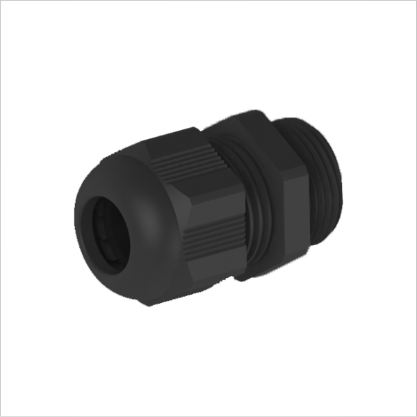 Cable gland, PG09, 4-8mm, PA6, black RAL9005, IP68 (w Locknut and O-ring) image 1