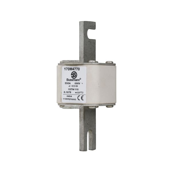 Fuse-link, high speed, 550 A, AC 690 V, size 1, 52 x 52 x 140 mm, aR, IEC, single indicator image 3