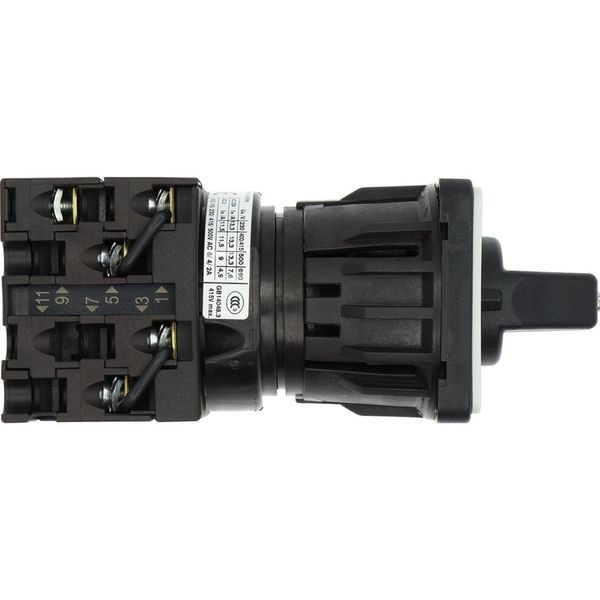 Reversing switches, T0, 20 A, centre mounting, 3 contact unit(s), Contacts: 5, 45 °, momentary, With 0 (Off) position, with spring-return from both di image 18