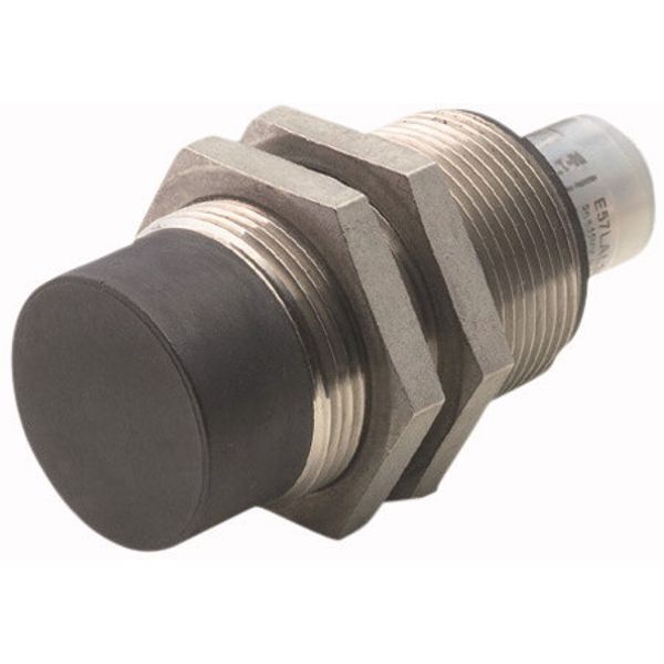 Proximity switch, E57 Premium+ Series, 1 NC, 3-wire, 6 - 48 V DC, M30 x 1 mm, Sn= 22 mm, Semi-shielded, NPN, Stainless steel, Plug-in connection M12 x image 1