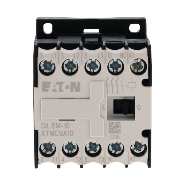 Contactor, 24 V 60 Hz, 3 pole, 380 V 400 V, 4 kW, Contacts N/O = Normally open= 1 N/O, Screw terminals, AC operation image 1