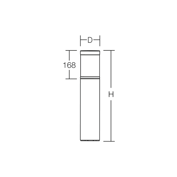 MEGA LATERNE F, 10 W, 660 lm, 840, anthracite, DALI Bollards, D 115 H  image 3