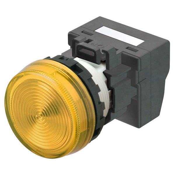 M22N Indicator, Plastic flat, Yellow, Yellow, 24 V, push-in terminal image 2