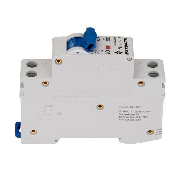 Miniature Circuit Breaker (MCB) AMPARO 6kA, C 16A, 1+N, 1MW image 4