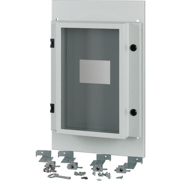 Front plate, NZM4, 4p, fixed with mechanical interlock, W=425mm, IP55, grey image 2