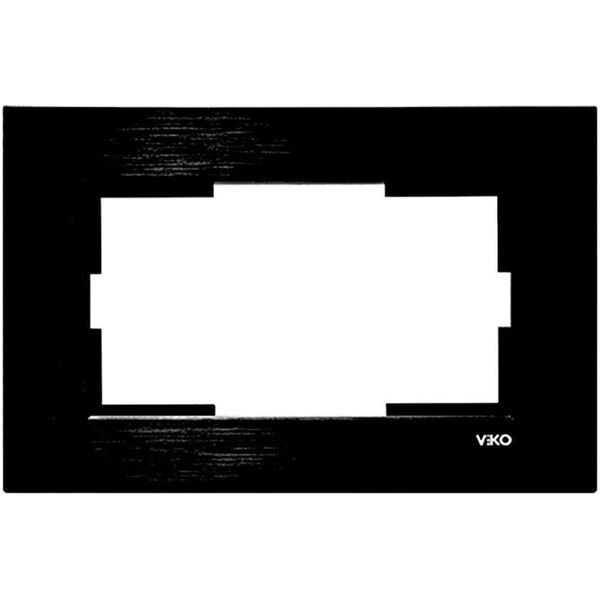 Novella Accessory Aluminium - Black Two Gang Flush Mounted Frame image 1