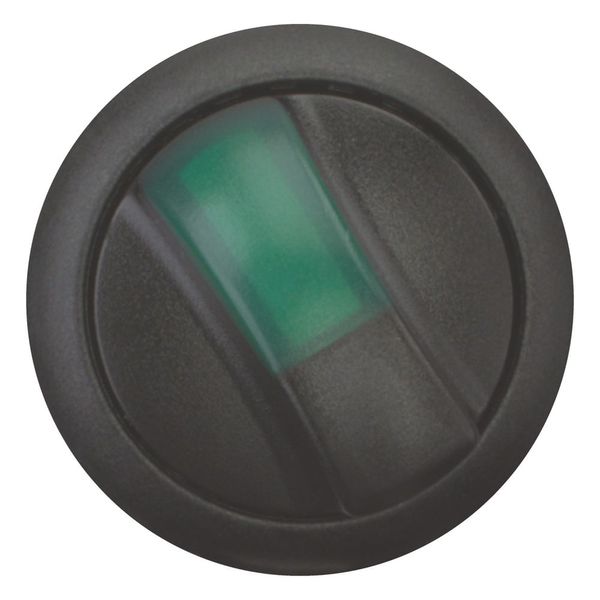 Illuminated selector switch actuator, RMQ-Titan, With thumb-grip, maintained, 2 positions (V position), green, Bezel: black image 3