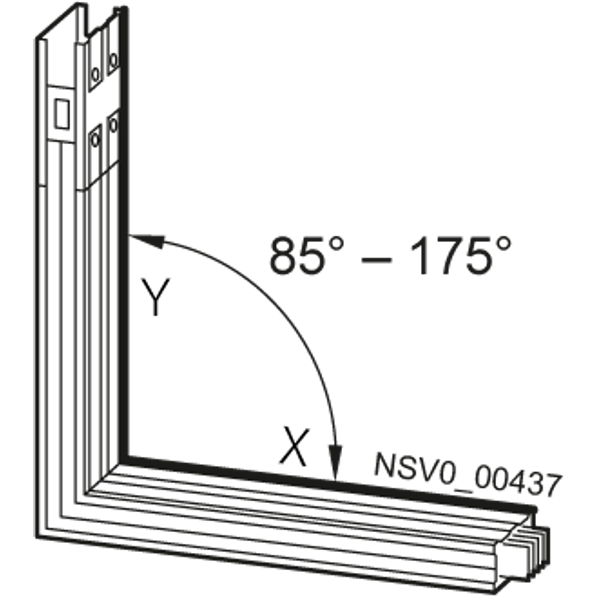 BD2C-400-LV-X*-G* KNEE FRONTSIDE X 0,36M-1,25M / Y 0,36M 160A-400A WINKEL 85 GRA D-175 GRAD image 1