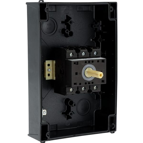 Main switch, P3, 63 A, surface mounting, 3 pole, STOP function, With black rotary handle and locking ring, Lockable in the 0 (Off) position image 12