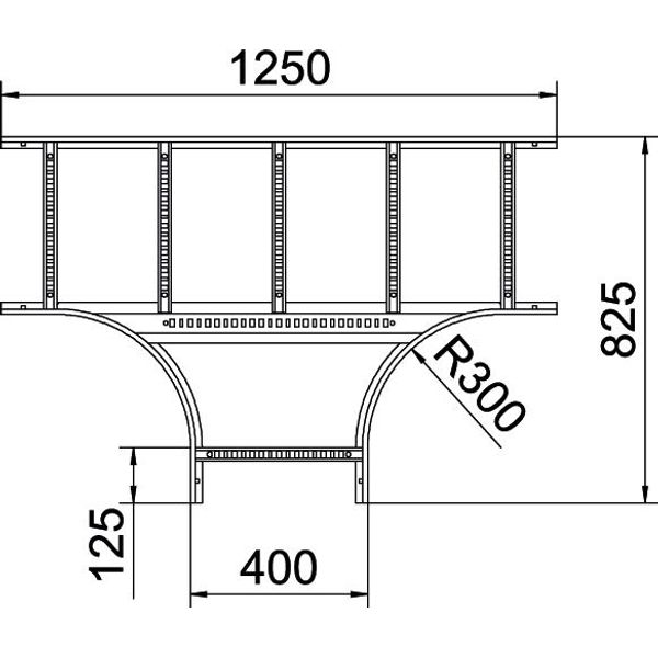 LT 640 R3 FS T piece for cable ladder 60x400 image 2