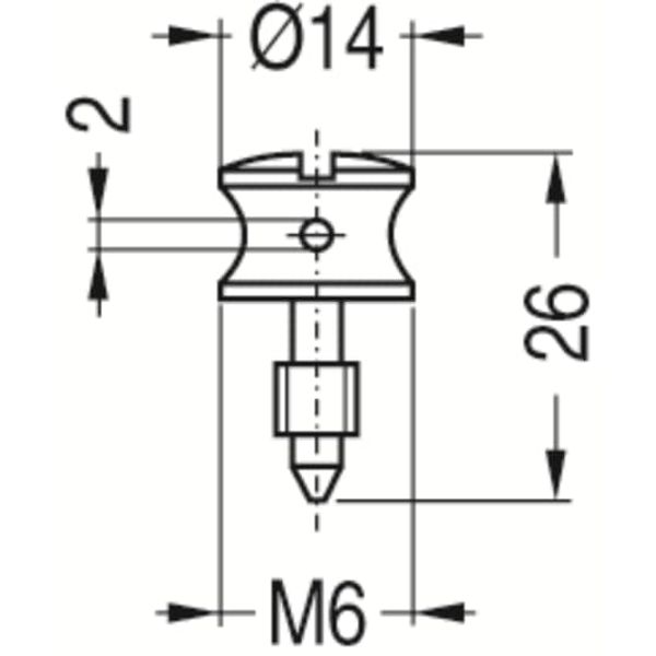 ACC811454 STUDS WITH KEY WID M6-M6 H=25 (100) image 5
