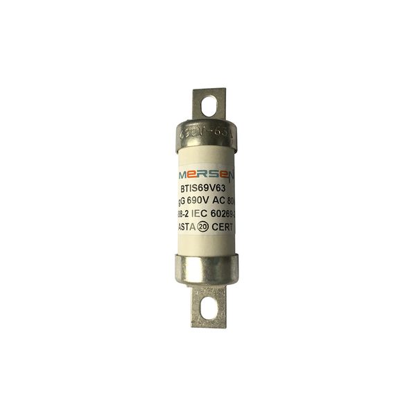 BS fuse-link IEC gG A3 690VAC 460VDC 63A BTIS Offset Tag image 1