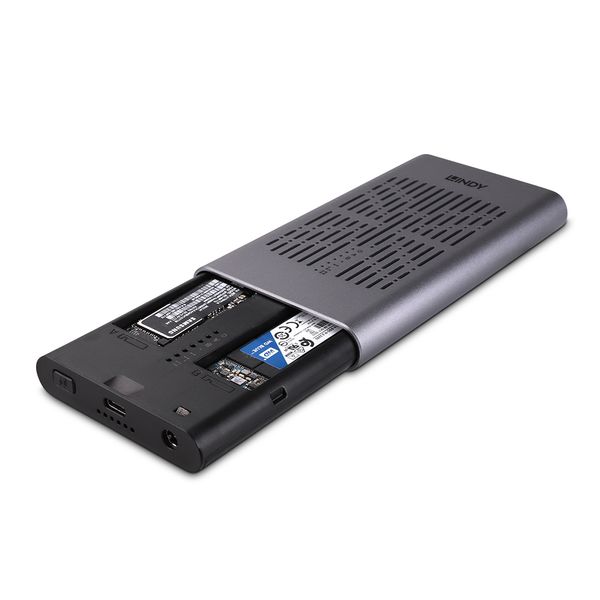 USB 3.2 Gen 2x2 Dual M.2 NVMe SSD Enclosure with Clone Feature Easy and fast access to and cloning of  M.2 NVMe  SSDs image 2