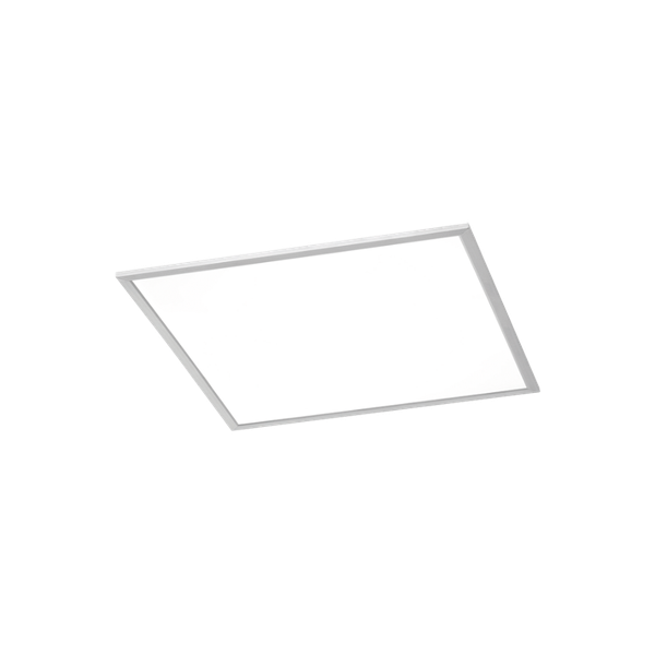 WiZ Griffin LED ceiling lamp 60x60 cm brushed steel RGBW image 1