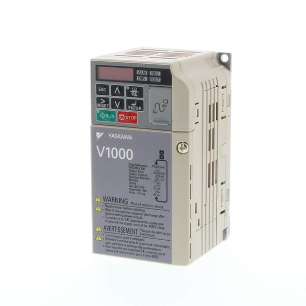 V1000 inverter, 1~ 200 VAC, 0.12 kW, 0.8 A, sensorless vector, max. ou image 2