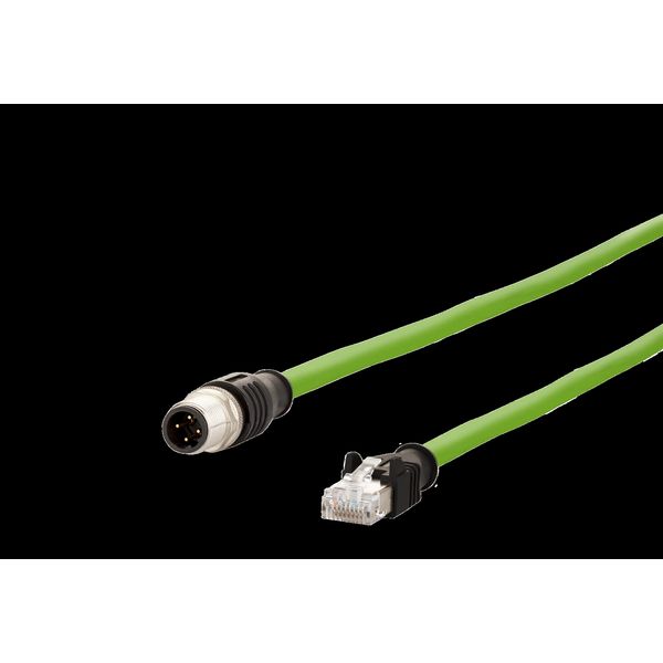 M12 Industrial Ethernet cable, D-coded, 20.0 m, M12 plug straight - RJ image 2