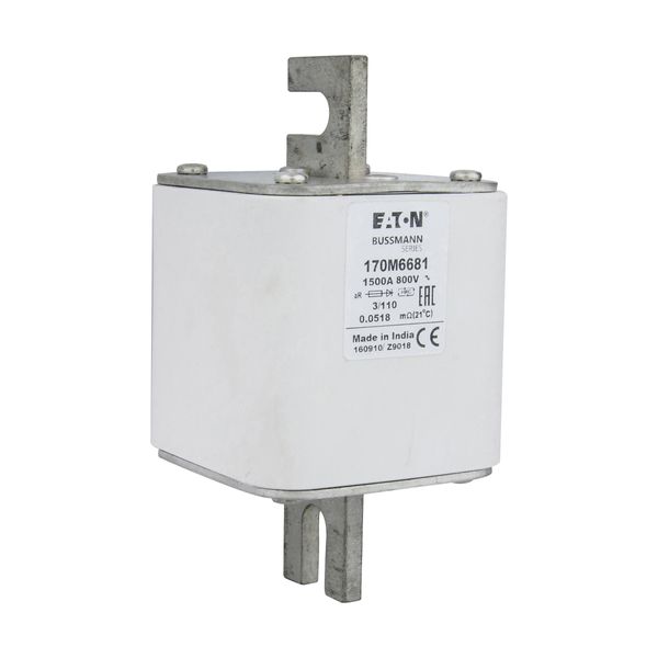 Fuse-link, high speed, 1500 A, AC 800 V, size 3, 76 x 90 x 141 mm, aR, IEC, single indicator image 11