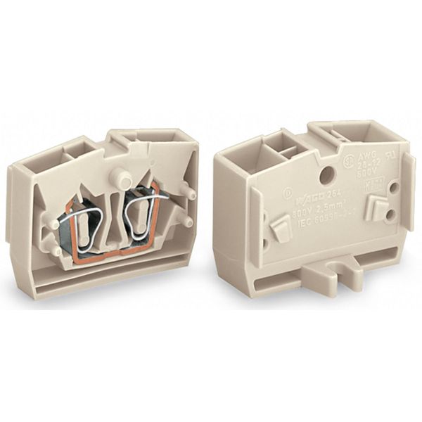 2-conductor end terminal block without push-buttons suitable for Ex e image 1