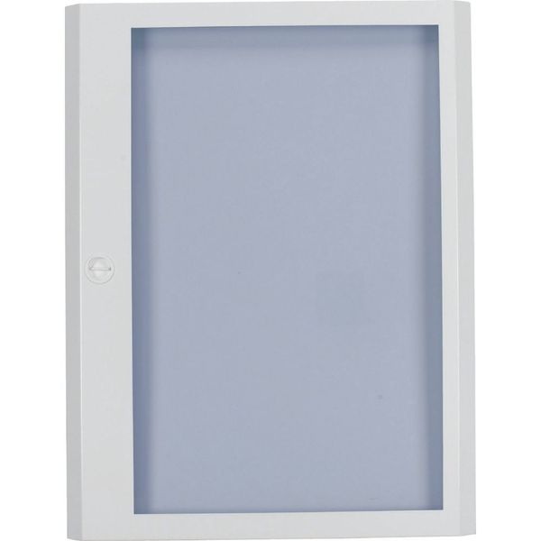 Surface mounted steel sheet door white, transparent, for 24MU per row, 6 rows image 4