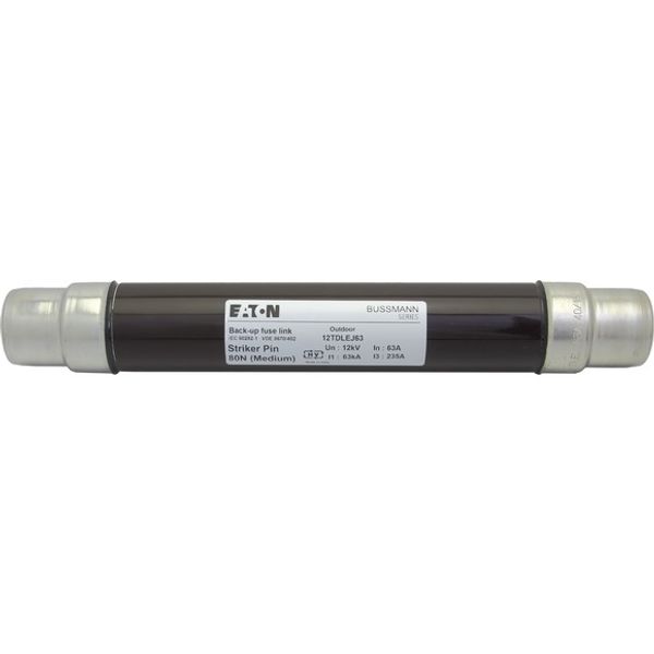 Fuse-link, medium voltage, 125 A, AC 12 kV, 3", 76 x 292 mm, back-up, DIN, with striker image 1