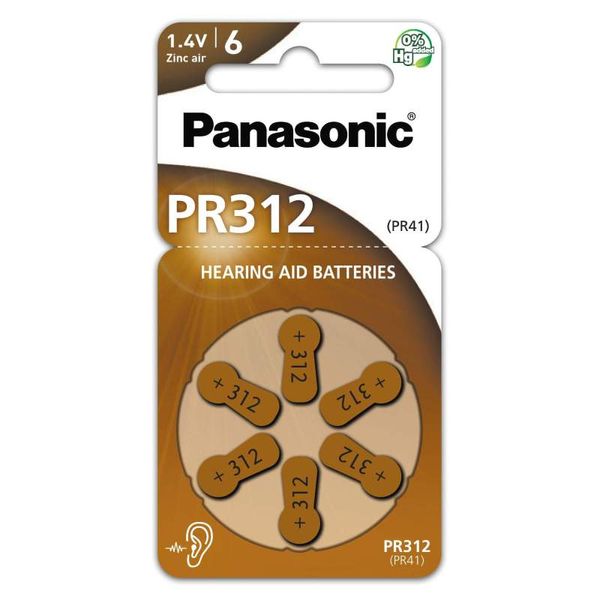 PANASONIC Zinc-Air PR312 BL6 image 1