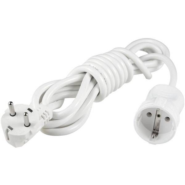 Accessories White Earthed Extention Cable 5 meter image 1