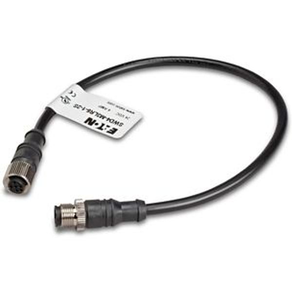 I/O-Device connection cable IP67, 5-pole, 0.3 m, Prefabricated with M12 plug and M12 socket image 2