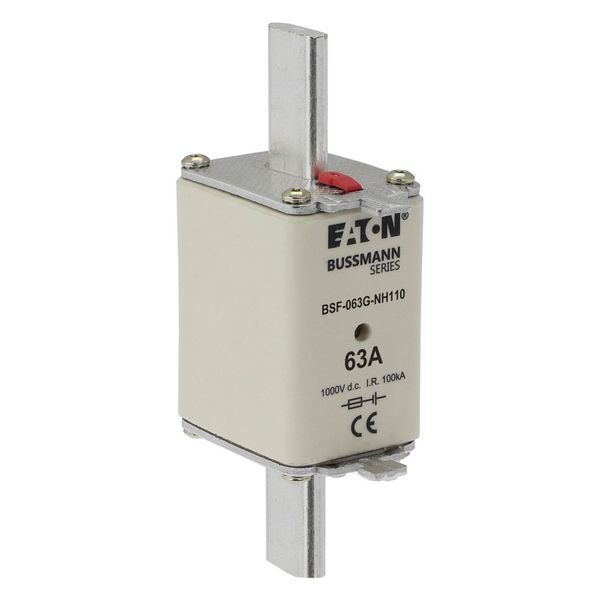 Fuse-link, high speed, 63 A, DC 1000 V, NH1, 40 x 53 x 135 mm, gBat, IEC, blade connection image 13