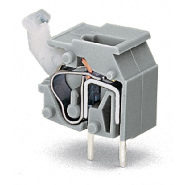 Stackable PCB terminal block push-button 2.5 mm² gray image 3