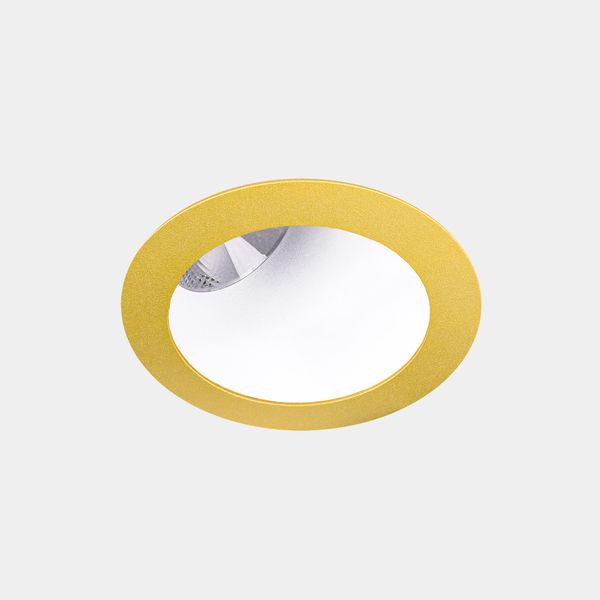 Downlight Play Deco Asymmetrical Round Fixed Emergency 11.9W LED neutral-white 4000K CRI 90 33.6º ON-OFF Gold/White IP54 1303lm image 1