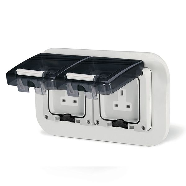 13A DOUBLE UNSWITCHED SOCKET IP66 M95X2 image 1